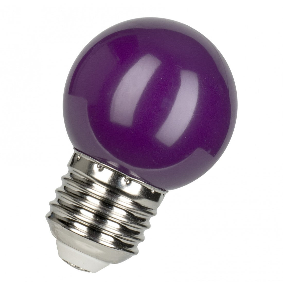 E27 - G45 LED Lemputė 1W 230V, Violetinė (matinė) IP44